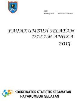 Kecamatan Payakumbuh Selatan Dalam Angka 2013